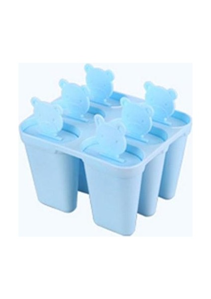 05 Dondurma Kalıbı Dıy Karikatür Yeni Dondurma Dondurulmuş Büyük Ayı Kafası 6 Grup Kapaklı Kontrast Dört Bölmeli Ev Yapımı Popsicles (Yurt Dışından)
