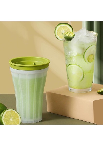 Yeşil Buz Makinesi Slushy Maker Fincan Dolusavak Delik Soğuk Içecek Yapmak Ev Için Taşınabilir Hızlı Sıkma Slushie (Yurt Dışından)