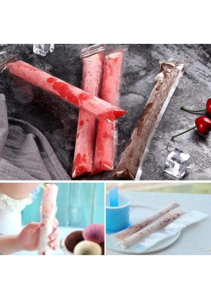 Bir Huni ile 10 Adet Buz Popsicle Kalıp Çanta Yoğurt Çubukları, Meyve Smoothies, Buz Şeker Pops Yapma Çantaları Küp Tek Kullanımlık Freeze Popsicle Kese (Yurt Dışından) fırsatları
