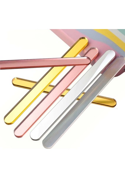 Ayna ile Gül 11.5 cm 100 Adet Akrilik Dondurma Çubukları Dıy Dondurma El Sanatları Dondurma Çubuğu Kalıp Aracı Dondurma Aksesuarları Pişirme Dekorasyon (Yurt Dışından) fırsatları