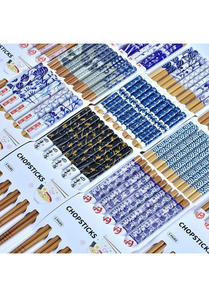 M011 Kullanımlık 5 Pairs Japon Çubuklarını Suşi Kaymaz Gıda Çubukları Çubuklarını Çin Çubuklarını Sofra Hediye Mutfak Gereçleri (Yurt Dışından) indirimleri