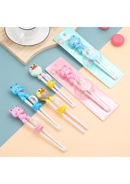 Gösterildiği Gibi 1 Çift Sevimli ve Yeniden Kullanılabilir Taşınabilir Yemek Çubukları Çocukların Öğrenmesi Için Yemek Çubukları, Çocukların Aydınlanması Için Yemek Çubukları (Yurt Dışından) indirimleri