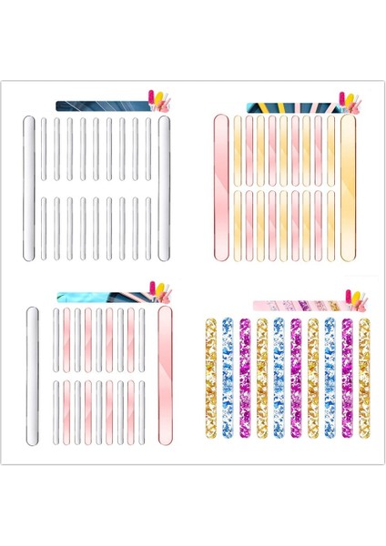 Altın Gül ve Altın 50 Adet Akrilik Dondurma Çubukları Yeniden Kullanılabilir 11.5cm/4.5in Cakesicle Çubuk Şeffaf/gül Altın Dekor Kek Çikolata Lolipop Pamuk Şeker (Yurt Dışından)