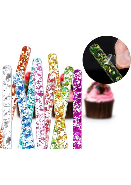 Altın Gül ve Altın 50 Adet Akrilik Dondurma Çubukları Yeniden Kullanılabilir 11.5cm/4.5in Cakesicle Çubuk Şeffaf/gül Altın Dekor Kek Çikolata Lolipop Pamuk Şeker (Yurt Dışından)