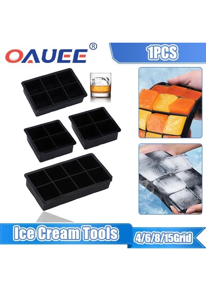 8 Izgara-Sıyah 4/6/8/15/37 Izgara Buz Kalıbı Buz Küpü Tepsi Kalıp Gıda Sınıfı Silikon Küp Kare Tepsi Kalıp Dıy Buz Yapım Makinesi Kalıp Şarap Kahve Içecek Araçları (Yurt Dışından) indirimleri