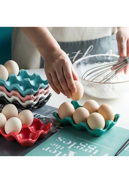 Pembe 6 Izgaralar Yumurta Tutucu Seramik Kaymaz Yumurta Kutusu Buzdolabı Darbeye Dayanıklı Yumurta Tepsisi Tutucu Saklama Kutusu Ev Depolama Organizasyonu (Yurt Dışından) modelleri