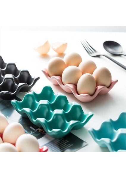 Pembe 6 Izgaralar Yumurta Tutucu Seramik Kaymaz Yumurta Kutusu Buzdolabı Darbeye Dayanıklı Yumurta Tepsisi Tutucu Saklama Kutusu Ev Depolama Organizasyonu (Yurt Dışından) indirimleri