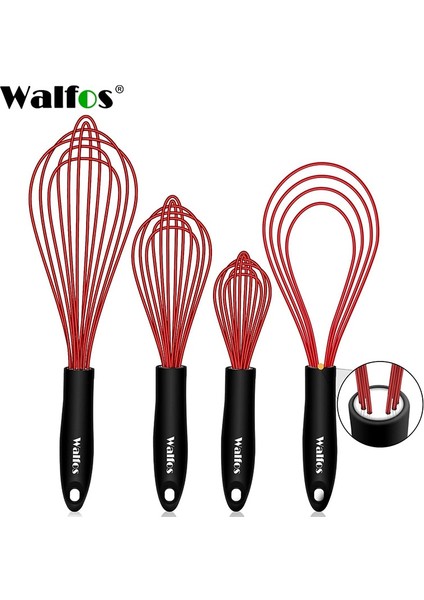 11 Inç Walfos Silikon Çırpma Paslanmaz Çelik Tel Çırpma Yumurta Çırpıcı Isıya Dayanıklı Yapışmaz Krem Blender Kahve Köpürtücü Mutfak Aletleri (Yurt Dışından) fiyatları
