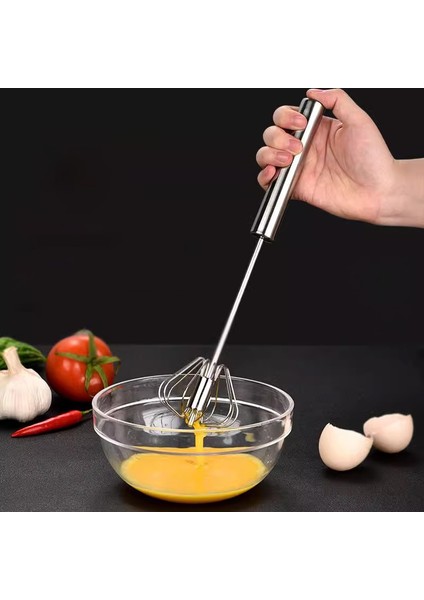 2pcs - L El Basıncı Yarı Otomatik Yumurta Çırpıcı 304 Paslanmaz Çelik Mutfak Mikser Makinesi Çırpma Manuel Blender Pişirme Aksesuarı (Yurt Dışından)