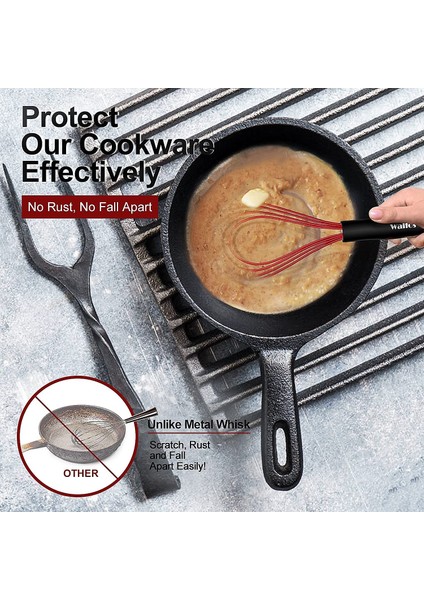 4 Adet Set Walfos Silikon Çırpma Paslanmaz Çelik Tel Çırpma Yumurta Çırpıcı Isıya Dayanıklı Yapışmaz Krem Blender Kahve Köpürtücü Mutfak Aletleri (Yurt Dışından) fırsatları
