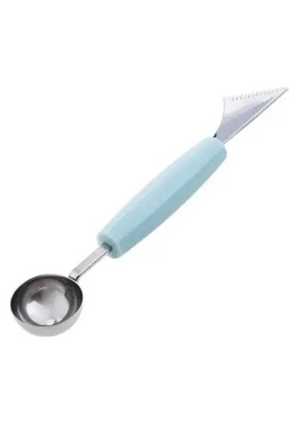 Mavi Mutfak Aksesuarları Çift Kafalı Paslanmaz Çelik Oyma Bıçağı Meyve Karpuz Dondurma Balye Kepçe Yığınları Kaşık Ev Aletleri (Yurt Dışından)