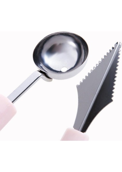 Mavi Mutfak Aksesuarları Çift Kafalı Paslanmaz Çelik Oyma Bıçağı Meyve Karpuz Dondurma Balye Kepçe Yığınları Kaşık Ev Aletleri (Yurt Dışından) modelleri