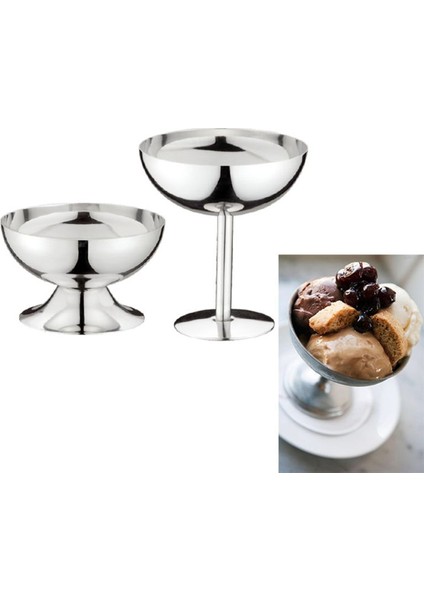Kısa Paslanmaz Çelik Kadeh Bardak Dondurma Tatlı Salata Kasesi Meyve Tabağı Aperatif Tabağı Ktv Bar Parti Malzemeleri P15F (Yurt Dışından) modelleri