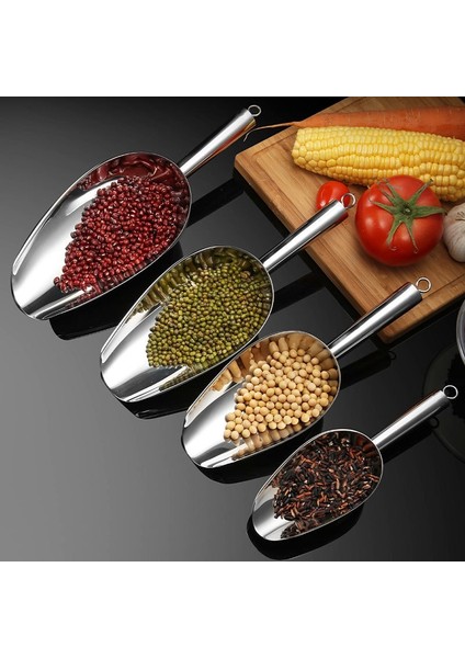 Alüminyum 24OZ 10OZ Buz Kepçesi Mutfak Gıda Şeker Kaşık Lehçe Paslanmaz Çelik Buz Kepçesi Gıda Unu Bar Ticari Mutfak Aletleri Bar Aracı (Yurt Dışından) indirimleri
