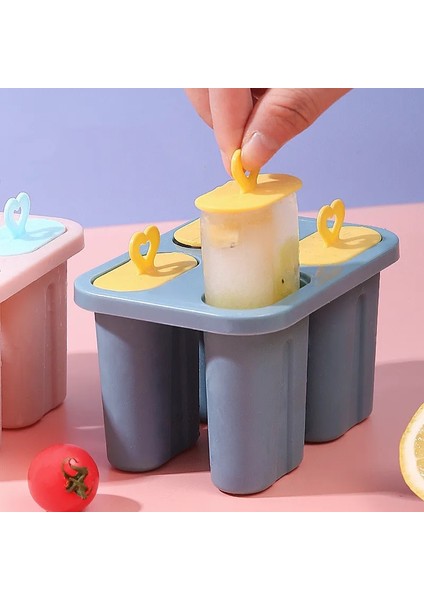 Rastgele Renk 1 Adet Dondurma Kalıbı 4 Buz Popsicle Kalıp Seti Popsicle Dondurma Kalıp Buz Tepsisi Diy Dondurma Sopa ile Yeniden Kullanılabilir Kawaii Mutfak Aracı (Yurt Dışından) modelleri