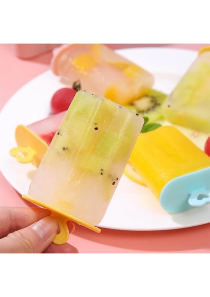 Rastgele Renk 1 Adet Dondurma Kalıbı 4 Buz Popsicle Kalıp Seti Popsicle Dondurma Kalıp Buz Tepsisi Diy Dondurma Sopa ile Yeniden Kullanılabilir Kawaii Mutfak Aracı (Yurt Dışından) fırsatları