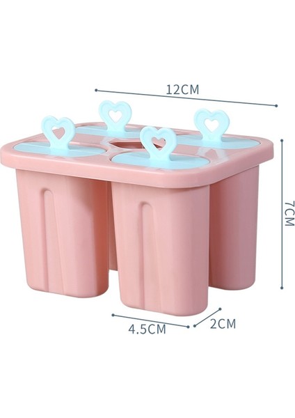 Rastgele Renk 1 Adet Dondurma Kalıbı 4 Buz Popsicle Kalıp Seti Popsicle Dondurma Kalıp Buz Tepsisi Diy Dondurma Sopa ile Yeniden Kullanılabilir Kawaii Mutfak Aracı (Yurt Dışından) indirimleri