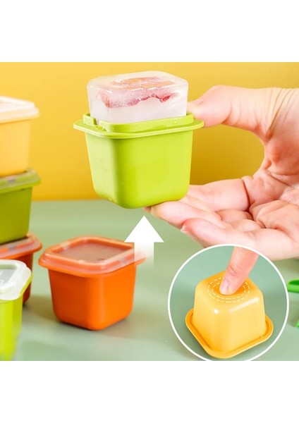Sarı 3 Adet 4 cm Büyük Buz Bloğu Kalıp Silikon Buz Küpü Makinesi Kare Viski Suyu Kahve Içecekler Için Dondurulmuş Buz Hokeyi Kalıpları Dondurma Araçları (Yurt Dışından)