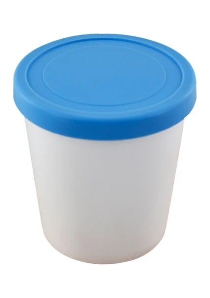 Mavi Büyük Dondurma Bardak Konteyner Tatlı Dondurucu Saklama Kabı Küvet Kapaklı Konteynerler Plastik Yuvarlak Küvetler Tatlı Gıda Saklama Kabı (Yurt Dışından)