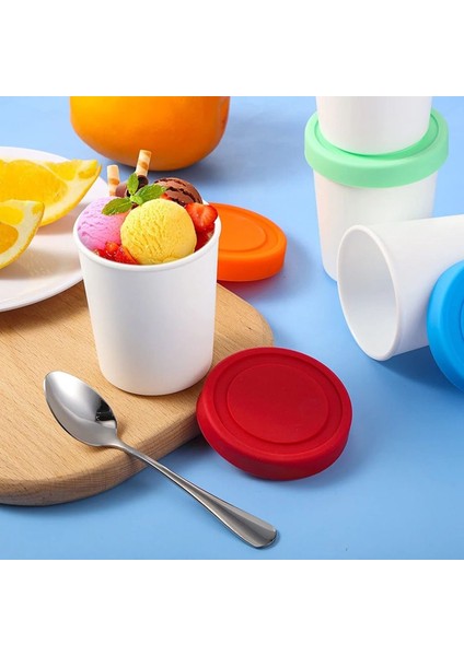 Mavi Büyük Dondurma Bardak Konteyner Tatlı Dondurucu Saklama Kabı Küvet Kapaklı Konteynerler Plastik Yuvarlak Küvetler Tatlı Gıda Saklama Kabı (Yurt Dışından) fırsatları