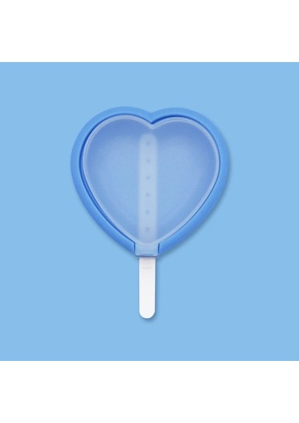 09 Pp Kapaklı ve Çıkartmalı Silikon Dondurma Kalıbı Güzel Kalp Buz-Lolly Popsicle Kalıpları Dondurma Makinesi Araçları Parti Malzemeleri (Yurt Dışından)