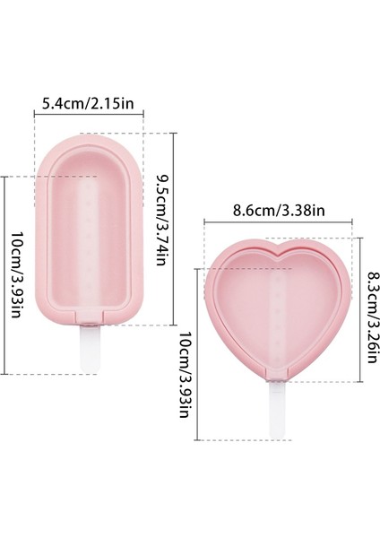 09 Pp Kapaklı ve Çıkartmalı Silikon Dondurma Kalıbı Güzel Kalp Buz-Lolly Popsicle Kalıpları Dondurma Makinesi Araçları Parti Malzemeleri (Yurt Dışından) fırsatları