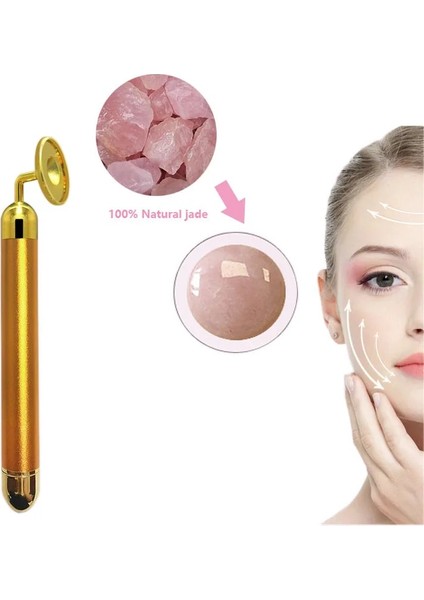 3D Rulo 3 In 1 24K Enerji Güzellik Çubuğu Altın Darbe Titreşimli Yüz Rulo Masajı Yüz Germe Cilt Bakımı Aracı Yeşim Rulo Topu ile (Yurt Dışından) modelleri