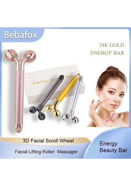 14 24K Altın Enerji Elektrikli Titreşimli Güzellik Çubuğu Yeni Yüz Masajı Cilt Bakımı Aracı Gül Kuvars 3D Rulo Kaldırma Vücut Yüz Bakımı Gua Sha (Yurt Dışından) modelleri