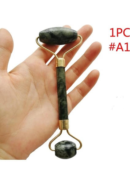 1 Adet Renk A1 1 Adet Doğal Yüz Masajı Guasha Kazıyıcı Yeşim Rulo Masaj Yüz Gua Sha Kazıyıcı Yeşim Rulo Microniddle Rulo (Yurt Dışından)