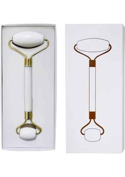 TYPE02 Doğal Beyaz Kuvars Yeşim Rulo Gua Sha Seti Yüz Vücut Masajı Rulo Yeşim Taş Masaj Seti Yüz Kaldırma Güzellik Masaj Aracı (Yurt Dışından) fırsatları