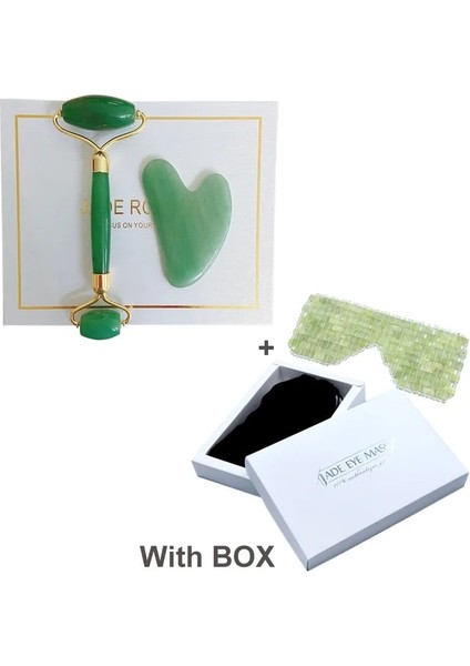 3 Adet Yeşim Rulo Guasha Tahta Seti Doğal Taş Rulo Yüz Masaj Aleti(Yurt Dışından)