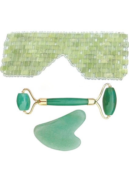 2 Adet Kutusu ile Yeşim Rulo Guasha Seti Taş Yüz Göz Masaj Aleti (Yurt Dışından) indirimleri