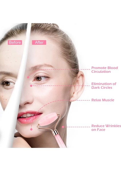 Beyaz Set Hiçbir Kutu Doğal Gül Kuvars Yeşim Rulo Gua Sha Seti Yüz Vücut Masajı Rulo Yeşim Taş Masaj Seti Yüz Kaldırma Güzellik Masaj Aletleri (Yurt Dışından) indirimleri