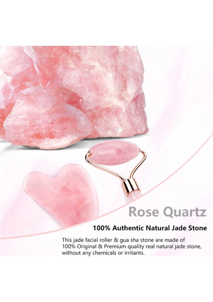 Yeşil Kutu ile Set Doğal Gül Kuvars Yeşim Rulo Gua Sha Seti Yüz Vücut Masajı Rulo Yeşim Taş Masaj Seti Yüz Kaldırma Güzellik Masaj Aletleri (Yurt Dışından) modelleri
