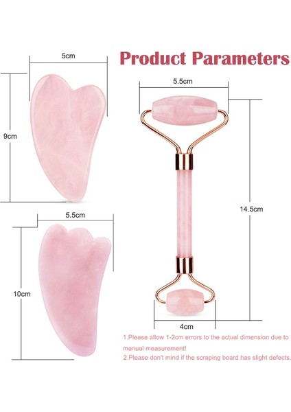 Pembe A Kutusu ile Doğal Gül Kuvars Yeşim Rulo Gua Sha Seti Yüz Masajı Rulo Yeşim Taş Guasha Kazıyıcı Yüz Kaldırma Güzellik Masaj Aracı (Yurt Dışından) modelleri