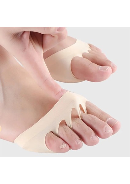 Pembe 1 Çift 5 Ayak Nefes Pamuk Sünger Destek Ayak Bakımı Masaj Ayak Çorap Yarım Tabanlık Pedleri Yastık Metatarsal Boğaz Ön Ayak (Yurt Dışından)