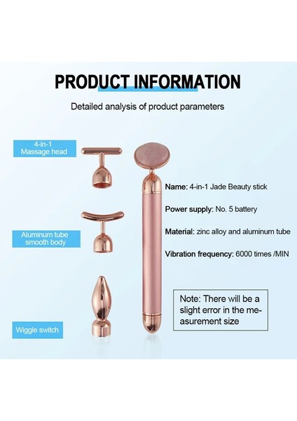 4 In 1 Rose Gold-A 24K Altın Güzellik Bar Yüz Masajı Elektrikli Titreşimli Gül Kuvars 3D Rulo Yüz Germe Vücut Yüz Bakımı Gua Sha Yeşim Rulo (Yurt Dışından) fırsatları