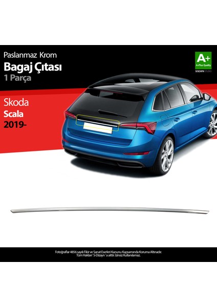 S Dizayn Skoda Scala Krom Bagaj Çıtası 2019 Üzeri