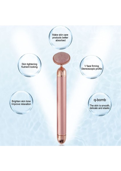 4 In 1 Rose Gold-A 24K Altın Güzellik Bar Yüz Masajı Elektrikli Titreşimli Gül Kuvars 3D Rulo Yüz Germe Vücut Yüz Bakımı Gua Sha Yeşim Rulo (Yurt Dışından) indirimleri