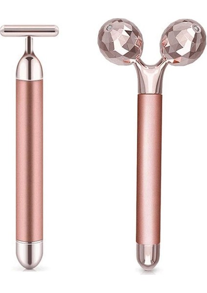 01 Yüz Masaj Rulo Elektrikli 3D Rulo ve 24K Yüz Darbe T Şekli Masaj Seti (Yurt Dışından) indirimleri