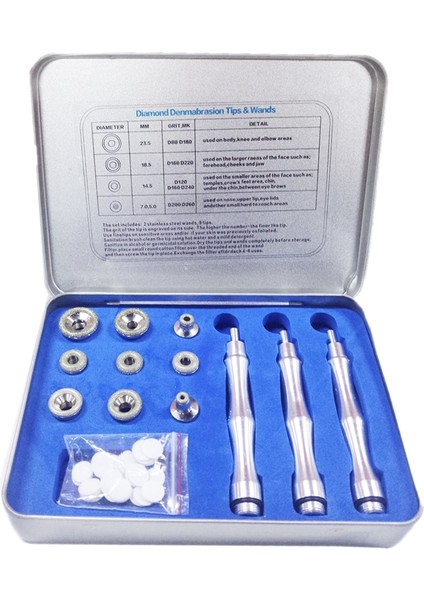 9 Ipucu Elmas Mikrodermabrazyon Dermabrazyon 3 Değnek Yüz Peelingi Için 9 Ipucu Siyah Nokta Giderici Yüz Bakımı Aracı Salon Güzellik Makinesi (Yurt Dışından)