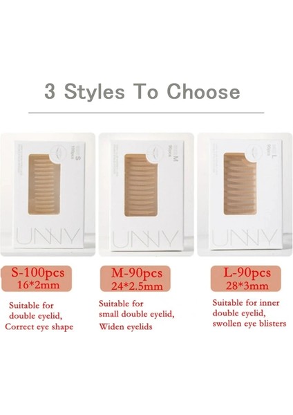 3 Kutu S Unny Kendinden Yapışkanlı Şeffaf Bej Şerit Göz Kapağı Bandı (Yurt Dışından) fırsatları