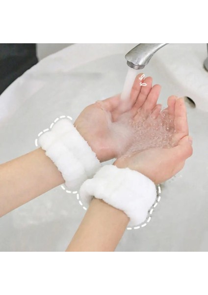 C 1 Çift Yüz Yıkama Bilekliği Yüz Makyaj Temizleyici Yıkama Yüz Bilek Bandı Spa Yoga Koşu Emici Ter Cilt Bakımı Alet Takımı (Yurt Dışından) fırsatları