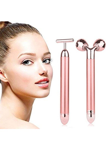 03 24K Altın Güzellik Bar Yüz Masajı Elektrikli Titreşimli Gül Kuvars 3D Rulo Yüz Kaldırma Vücut Yüz Gua Sha Yeşim Rulo (Yurt Dışından) fiyatları