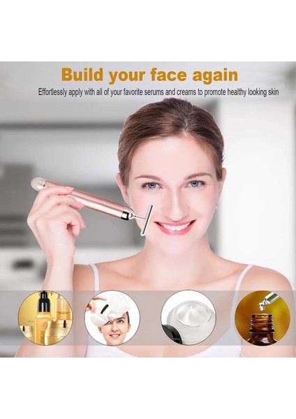 03 24K Altın Güzellik Bar Yüz Masajı Elektrikli Titreşimli Gül Kuvars 3D Rulo Yüz Kaldırma Vücut Yüz Gua Sha Yeşim Rulo (Yurt Dışından) fırsatları