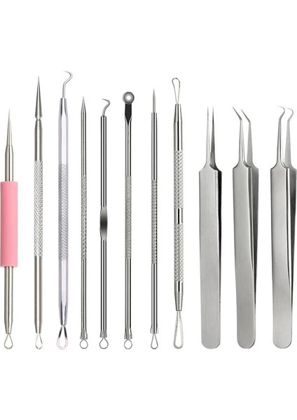 B Siyah Nokta Sivilce Siyah Nokta Remover Aracı Iğneler Sıkma Akne Araçları Yüz Temizleme Için Kaşık Komedon Çıkarıcı Gözenek Temizleyici (Yurt Dışından)