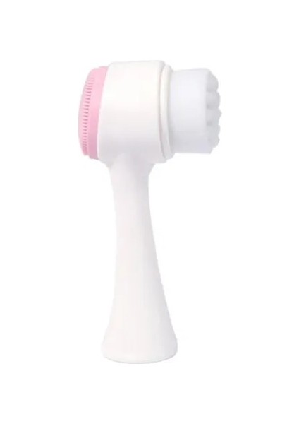 Pembe 3D Yüz Temizleme Masaj Fırçaları Yüz Yıkama Ürünü Cilt Bakımı Aracı Çift Taraflı Silikon Yüz Temizleme Fırçası Taşınabilir (Yurt Dışından)