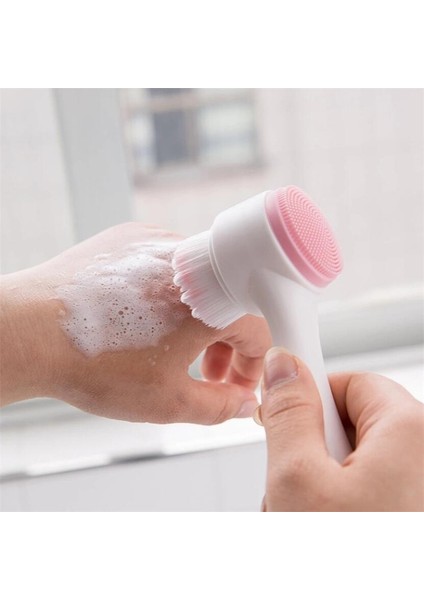 Pembe 3D Yüz Temizleme Masaj Fırçaları Yüz Yıkama Ürünü Cilt Bakımı Aracı Çift Taraflı Silikon Yüz Temizleme Fırçası Taşınabilir (Yurt Dışından) modelleri