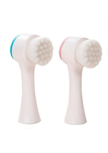 Pembe 3D Yüz Temizleme Masaj Fırçaları Yüz Yıkama Ürünü Cilt Bakımı Aracı Çift Taraflı Silikon Yüz Temizleme Fırçası Taşınabilir (Yurt Dışından) fırsatları