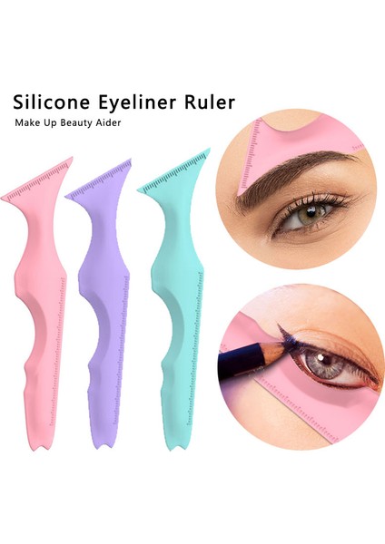 3 Adet Pembe Silikon Eyeliner Cetvel Makyaj Şablonlar Çizim Ruj Çok Fonksiyonlu Makyaj Yardım Aracı Yeniden Kullanılabilir Güzellik Cetvel (Yurt Dışından) fiyatları